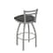 Holland Bar Stool Co 30" Low Back Swivel Bar Stool, Nickel Finish, Canter Storm Seat 41130AN004 - alternate 2